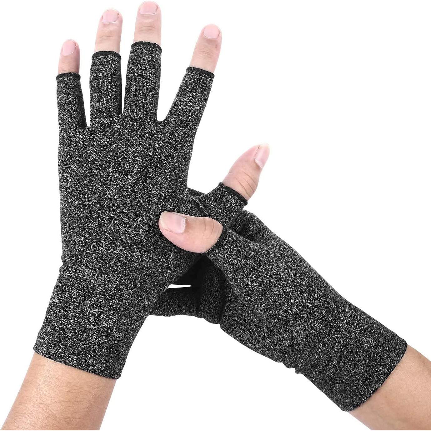 Guantes de Compresión para Artritis LingFei - Sin Dedos S