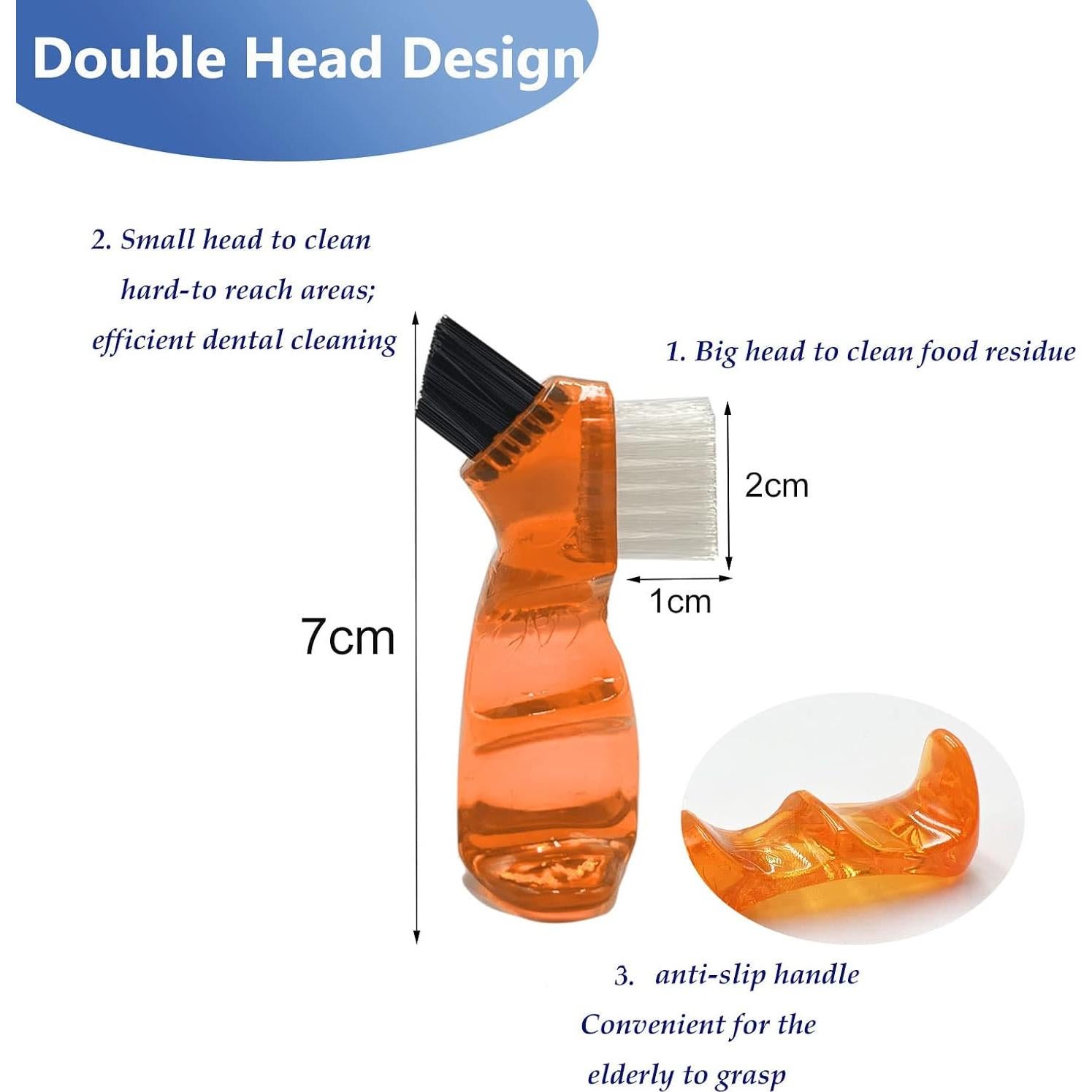 Juego de 4 Cepillos de Limpieza de Dentaduras HRASY Mini