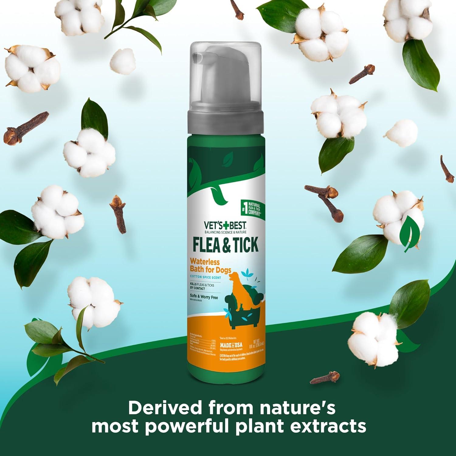 Baño Seco Natural Vet's Best 227 g - Pulgas y Garrapatas