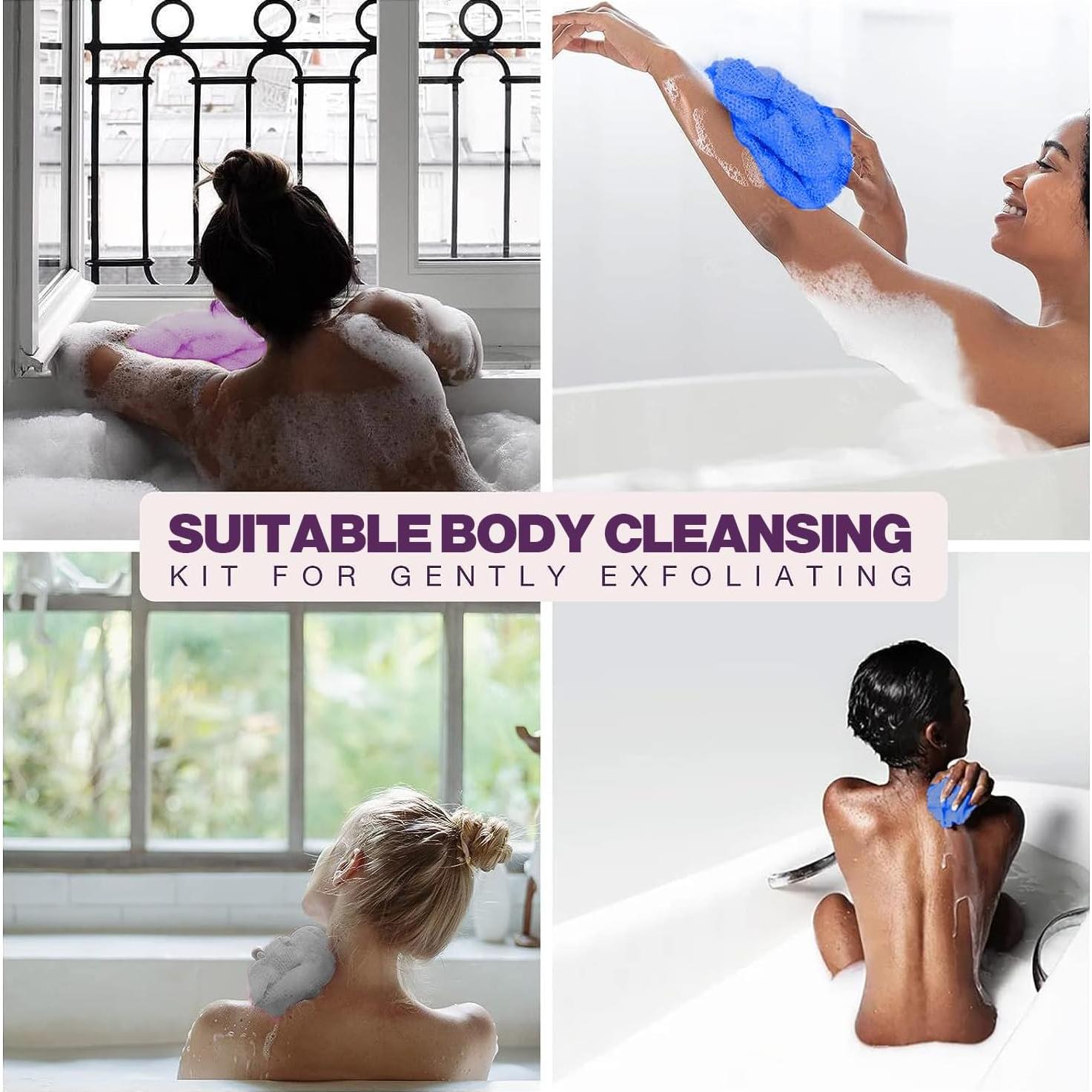 Esponja de Red Africana SpiralScgv 4 Piezas Exfoliantes 30x80cm