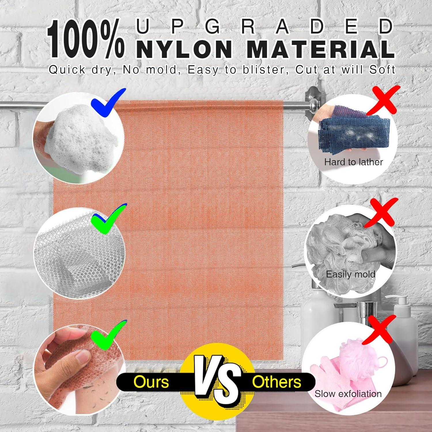 Esponja de Red Africana SpiralScgv 4 Piezas Exfoliantes 30x80cm