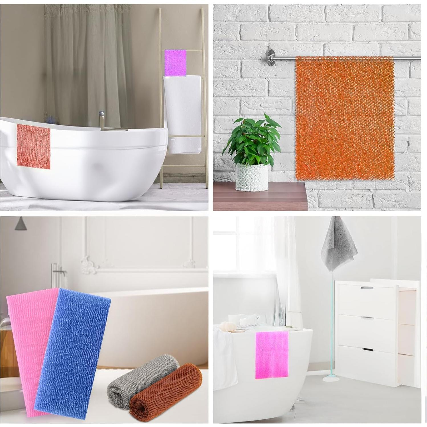 Esponja de Red Africana SpiralScgv 4 Piezas Exfoliantes 30x80cm