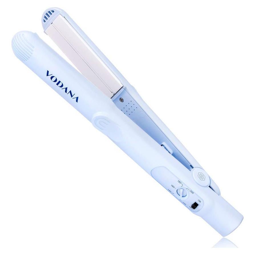 Plancha Profesional VODANA Softbar 2.54 cm Cerámica Azul Crema