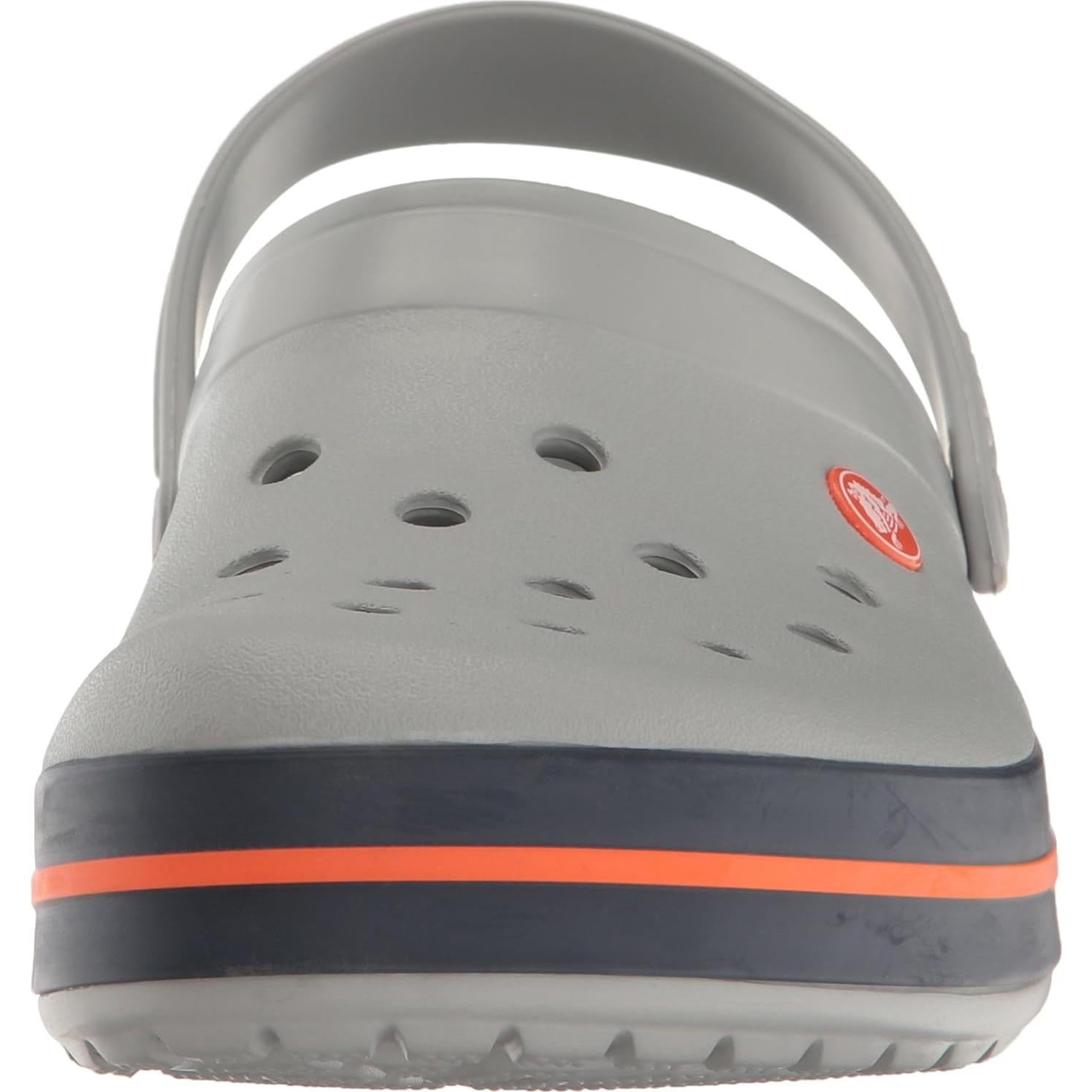 Zuecos Crocs Unisex Crocband Gris Claro/Navy Talla 9/7