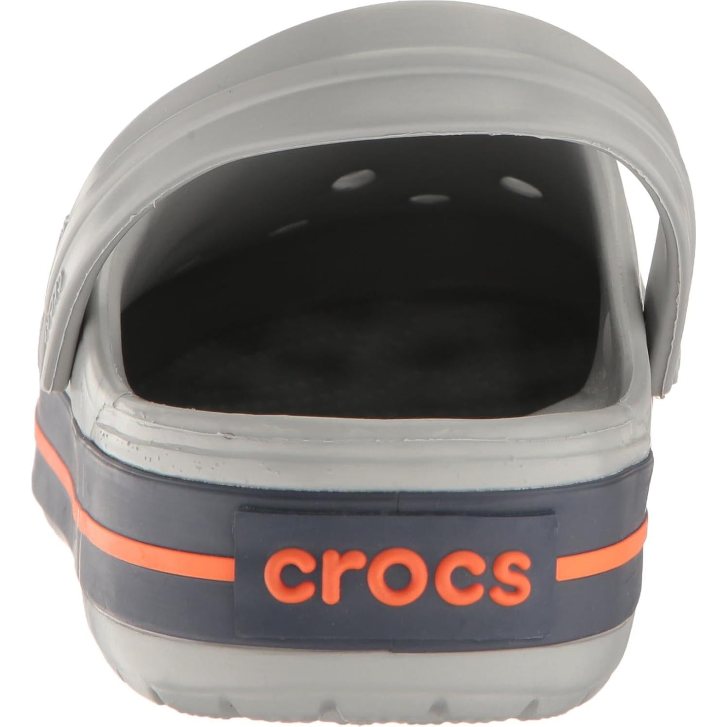 Zuecos Crocs Unisex Crocband Gris Claro/Navy Talla 9/7