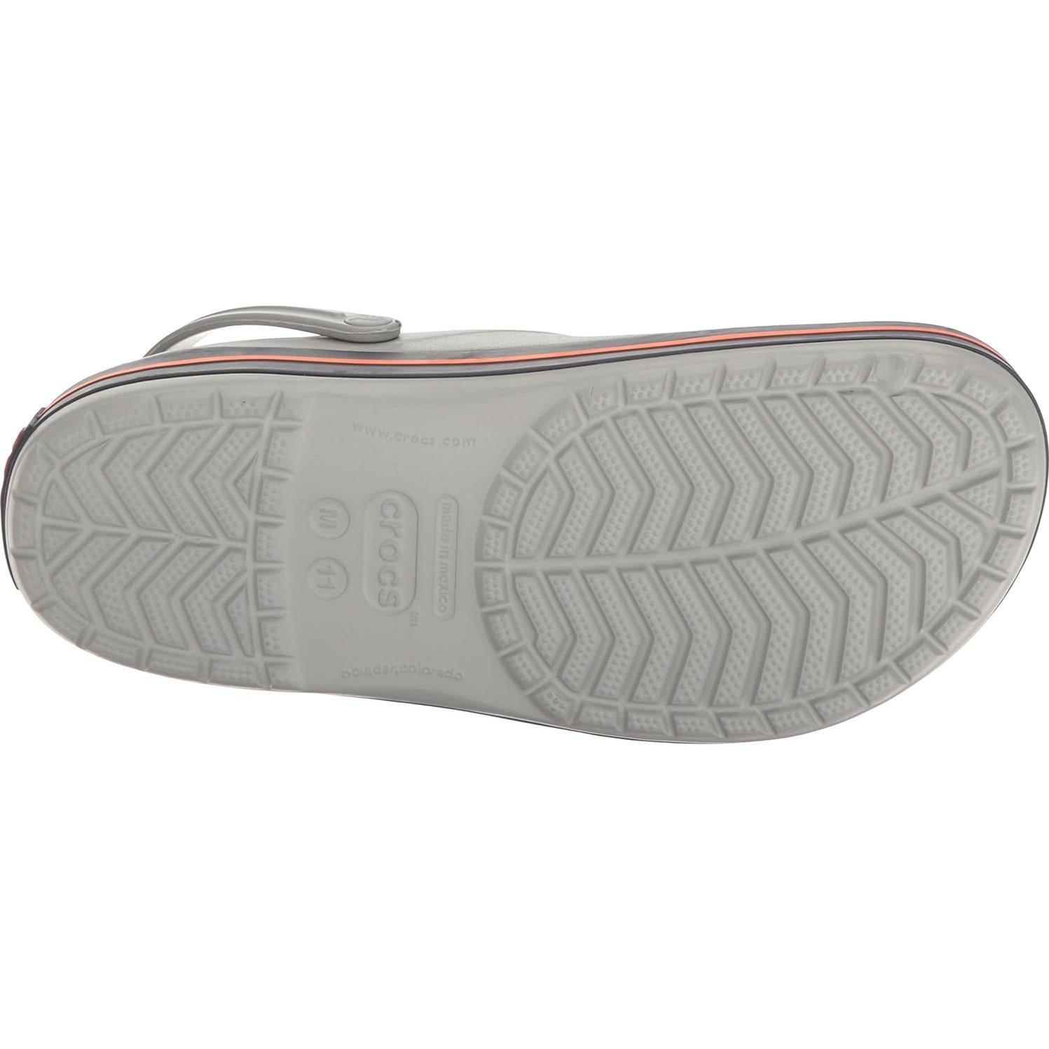 Zuecos Crocs Unisex Crocband Gris Claro/Navy Talla 9/7