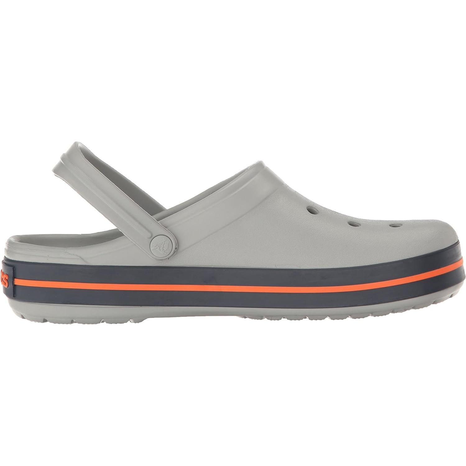 Zuecos Crocs Unisex Crocband Gris Claro/Navy Talla 9/7