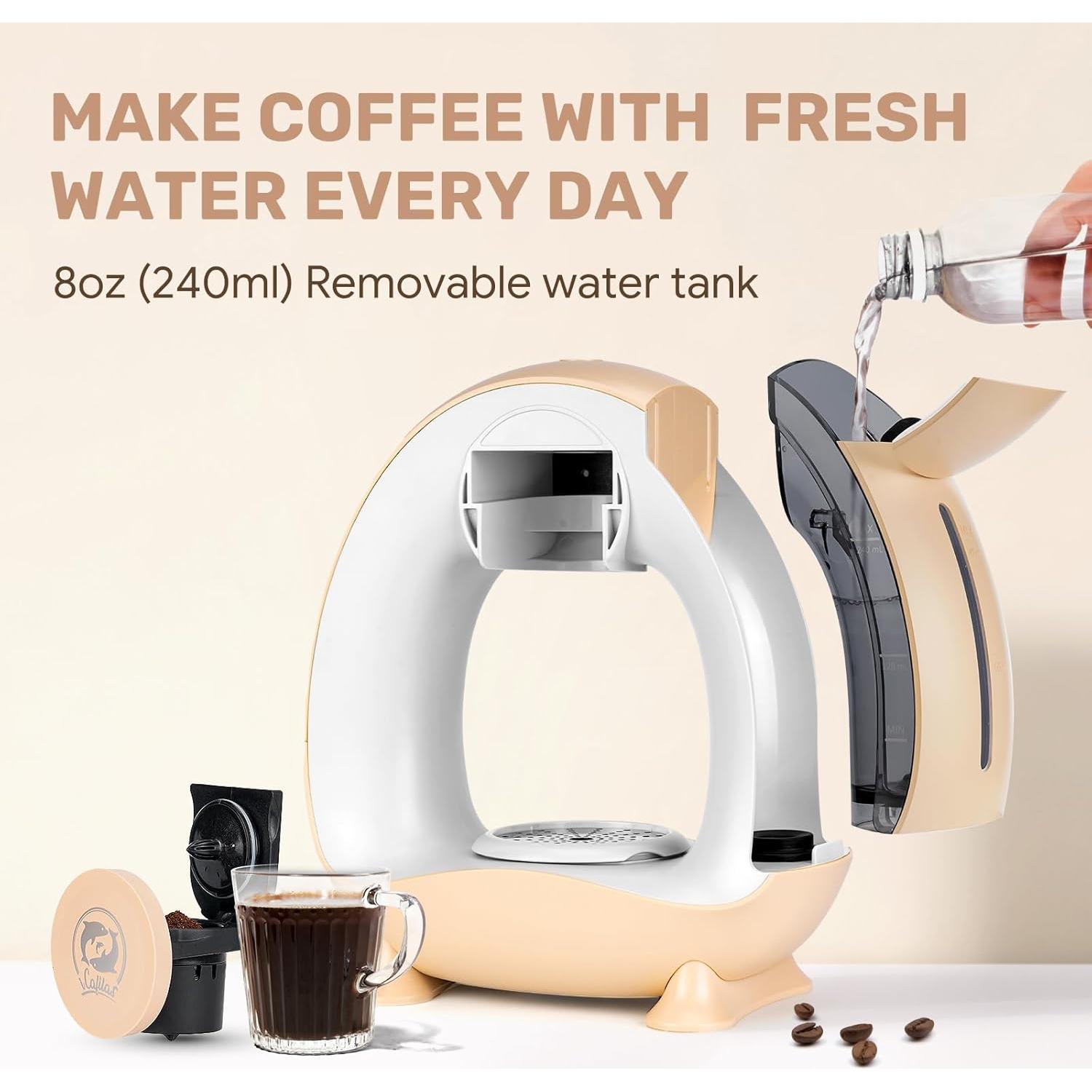 Cafetera de una sola porción i Cafilas MINI Q 1400W Champán