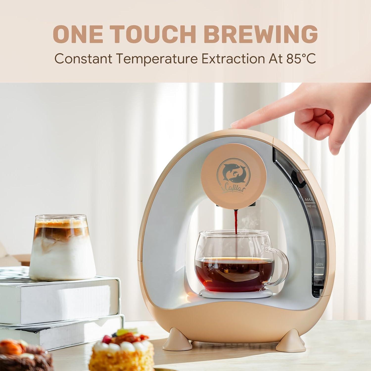 Cafetera de una sola porción i Cafilas MINI Q 1400W Champán