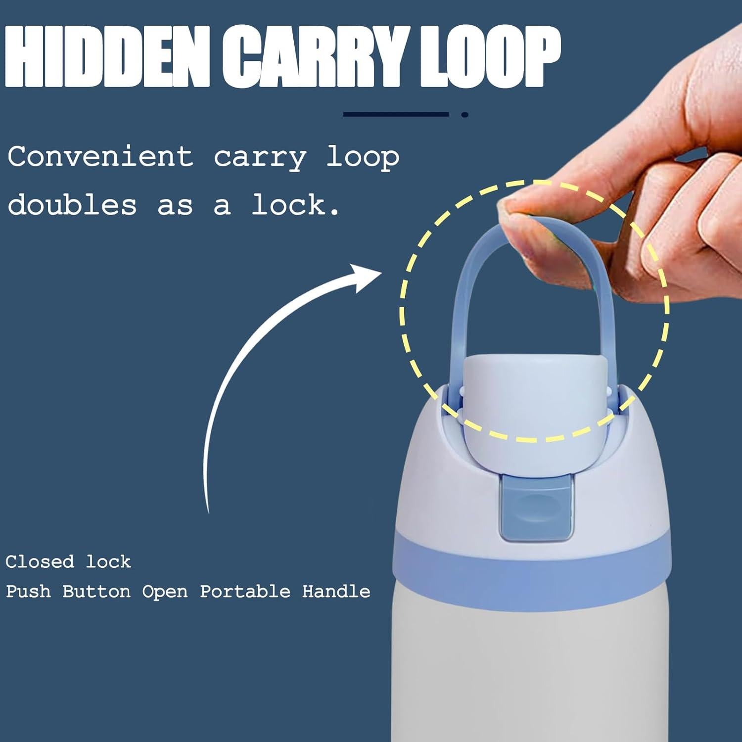 Tapa de Reemplazo NIGRITY para Botellas Owala Freesip 25oz Azul