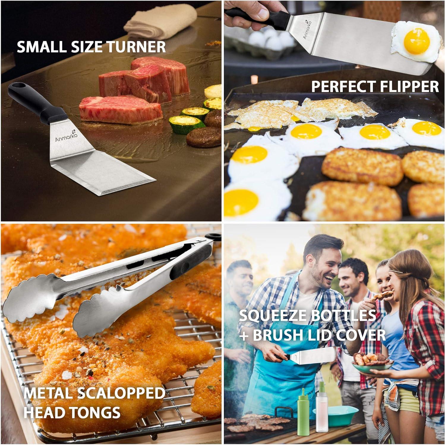 Juego de Espátulas de Acero Inoxidable Anmarko - 4 Piezas