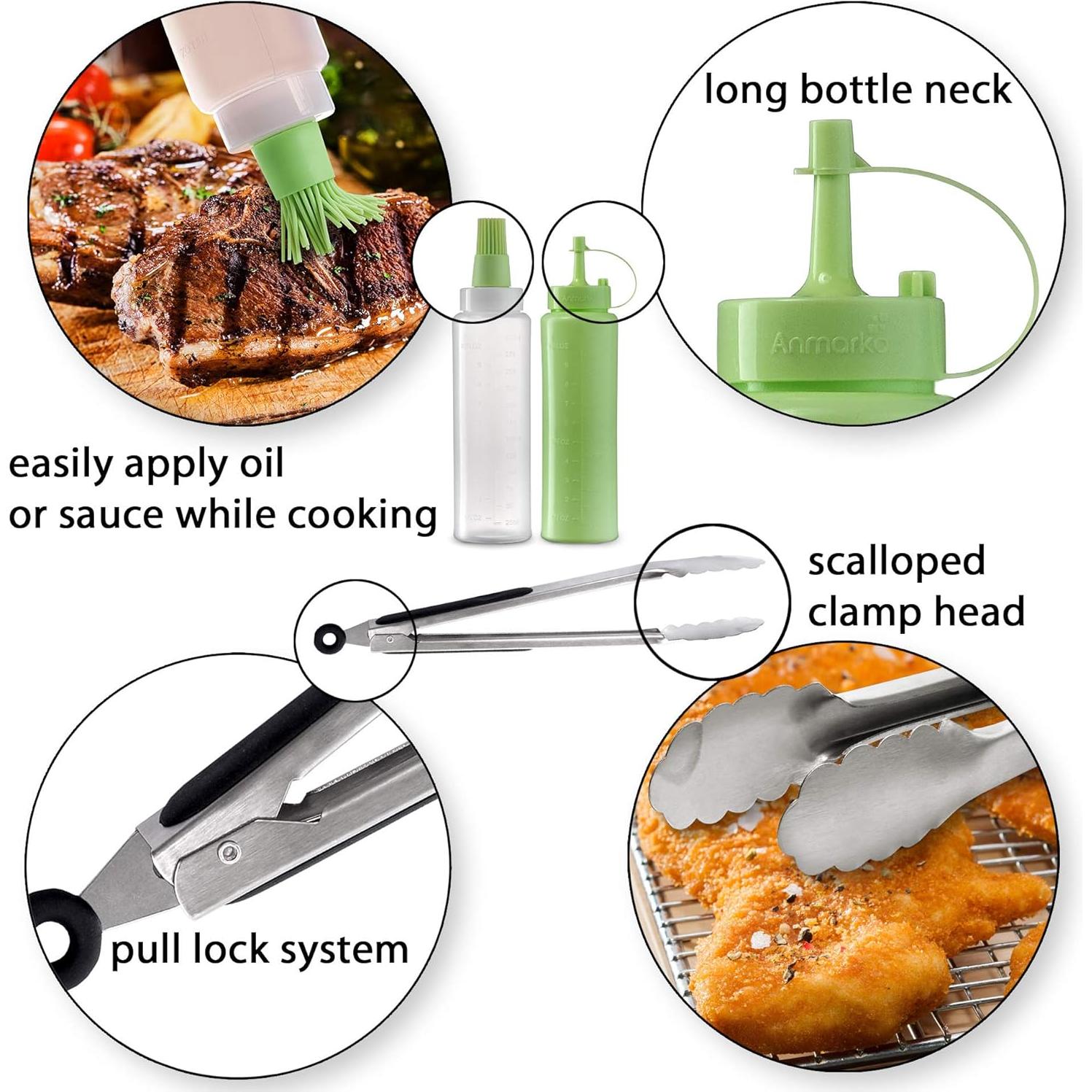 Juego de Espátulas de Acero Inoxidable Anmarko - 4 Piezas