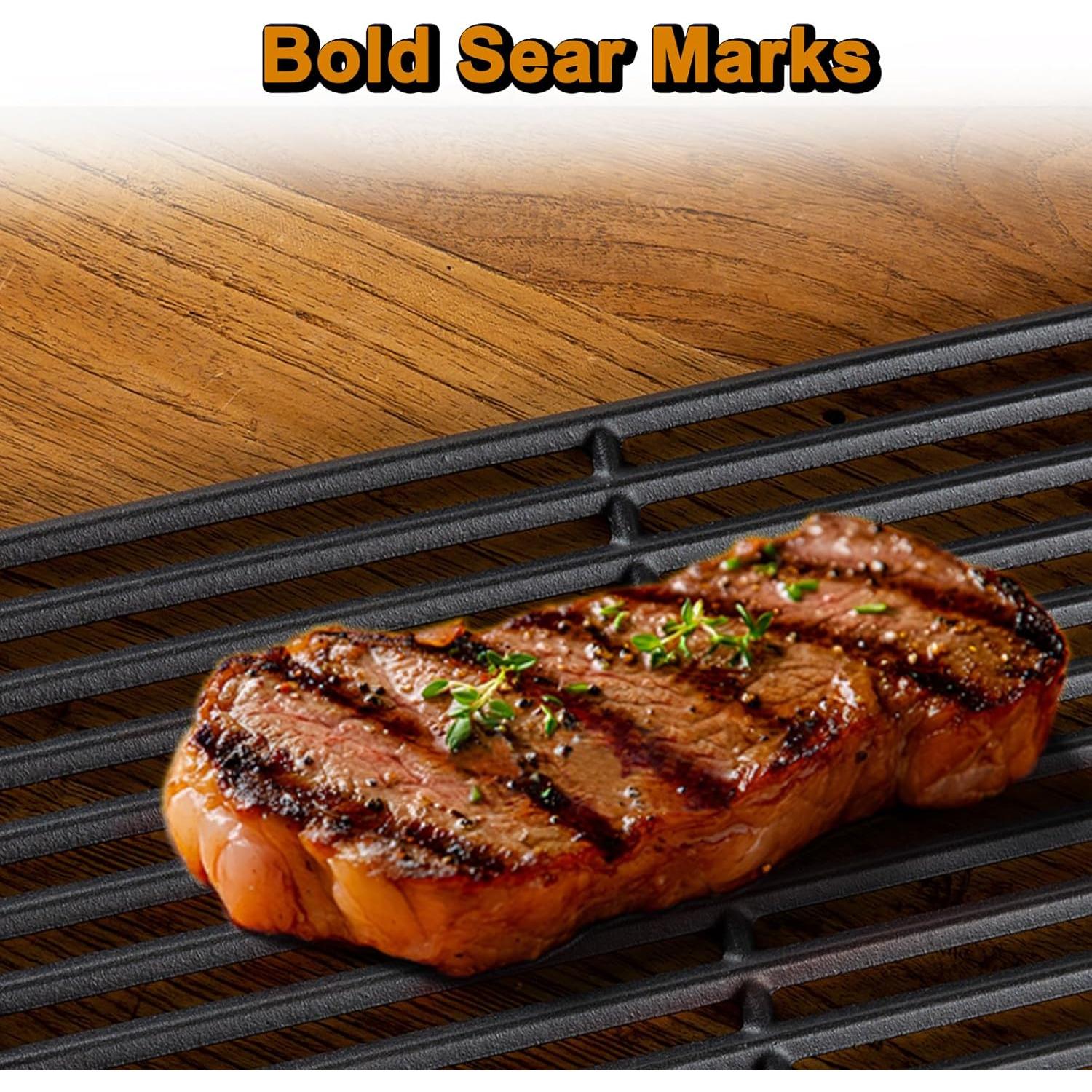 Rejillas de Parrilla Charbroil 2 Pcs 43.2x22.2 cm Hierro Fundido