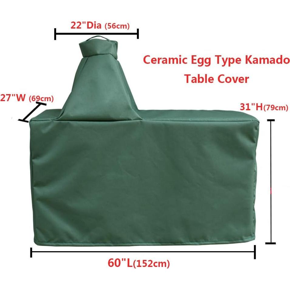 Cubierta para Parrilla Kamado Mini Lustrous Verde 600D 55.88cm