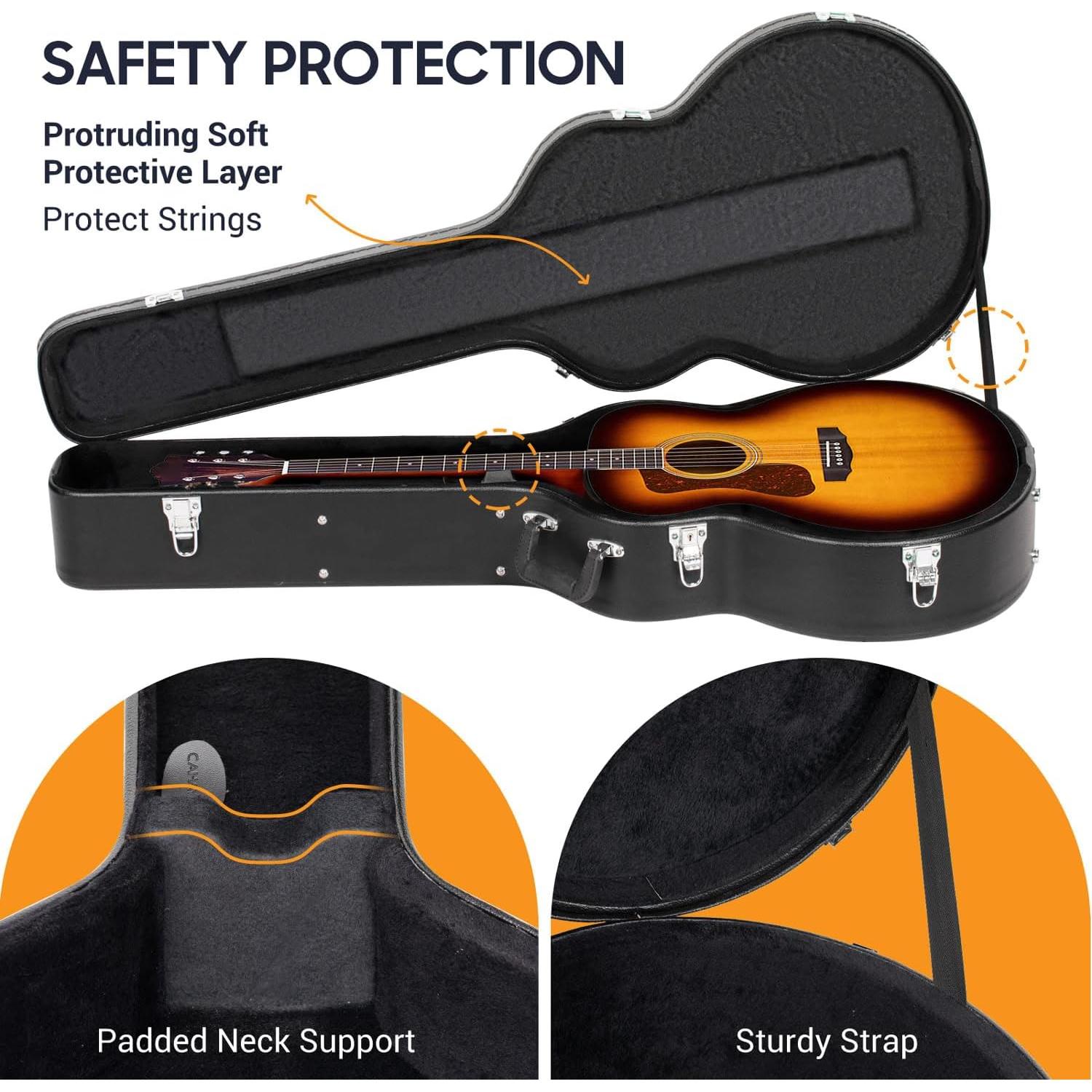 Estuche Duro para Guitarra Acústica CAHAYA 42" Impermeable