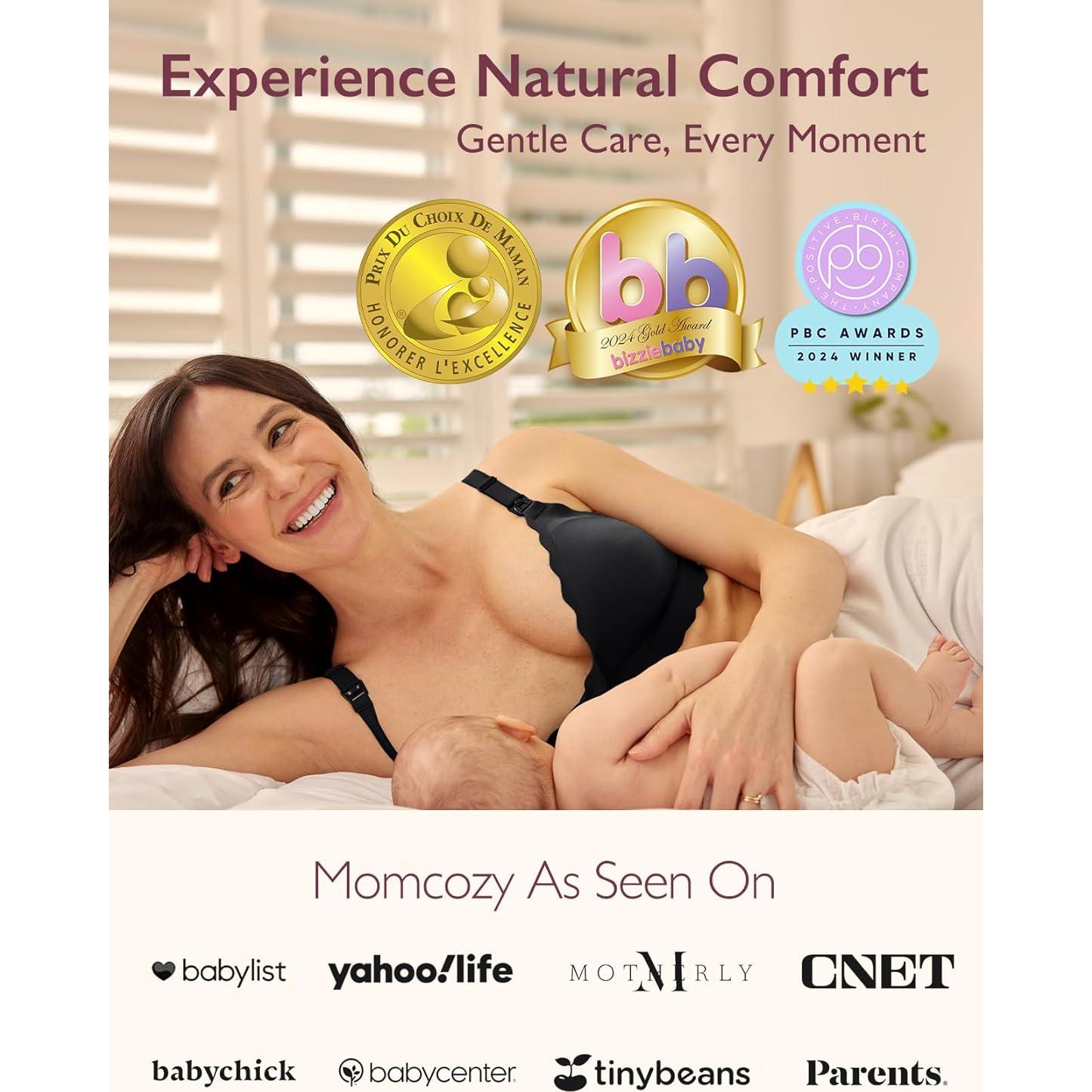 Sujetador de Lactancia Sin Costuras Momcozy Negro Pequeño