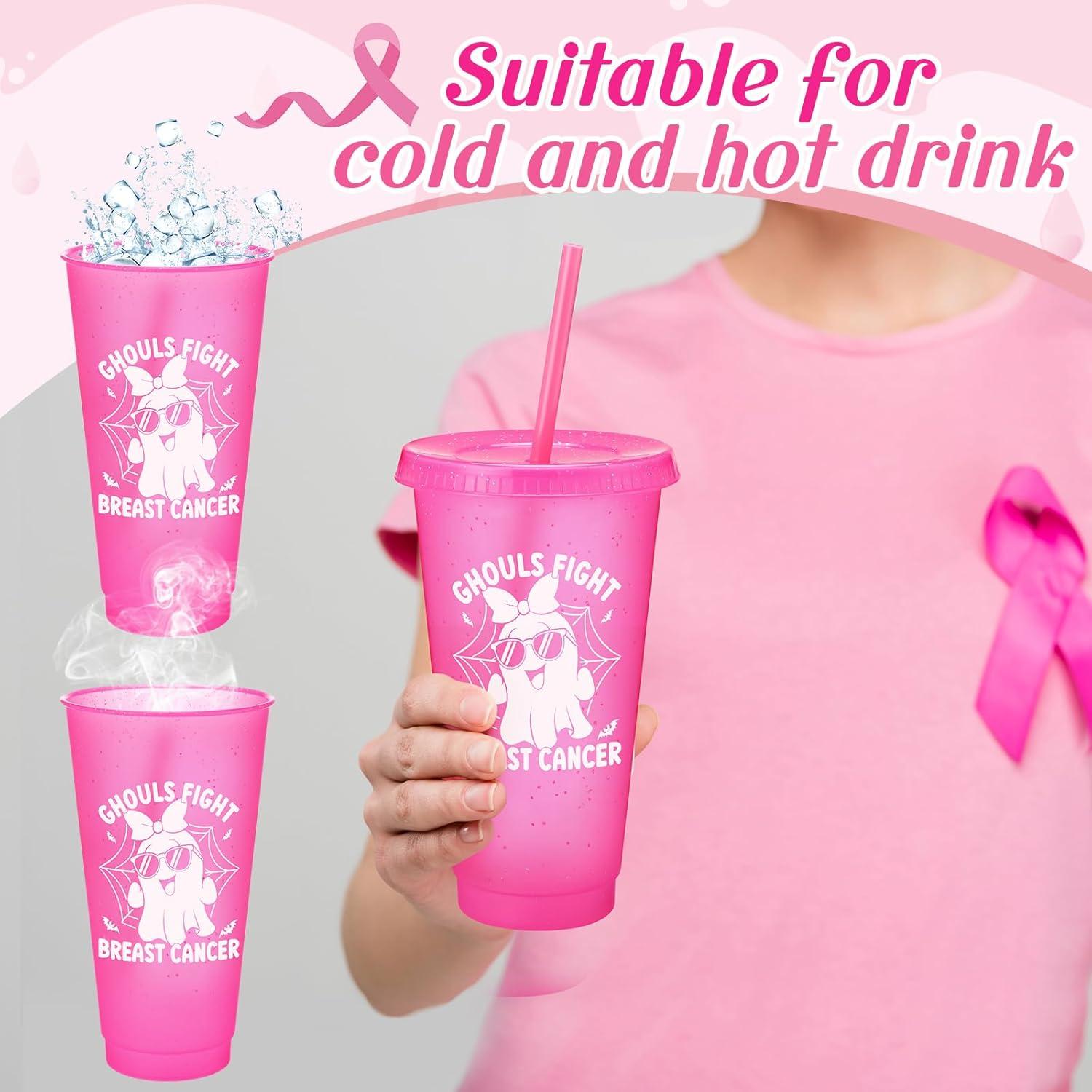 Vasos de Plástico Uiifan 20 Piezas 710 ml Cáncer de Mama