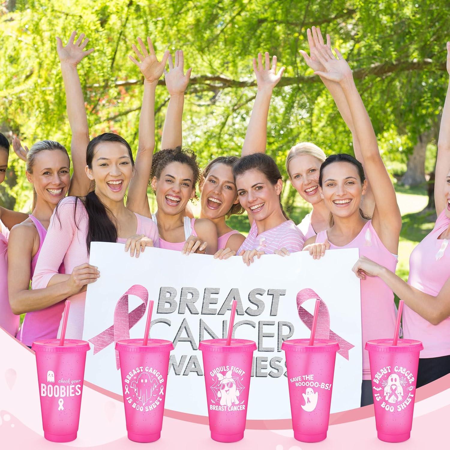 Vasos de Plástico Uiifan 20 Piezas 710 ml Cáncer de Mama