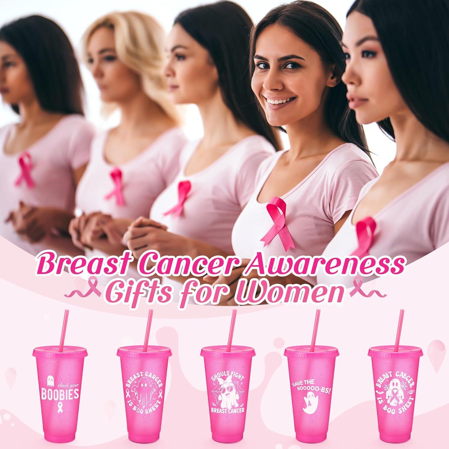 Vasos de Plástico Uiifan 20 Piezas 710 ml Cáncer de Mama