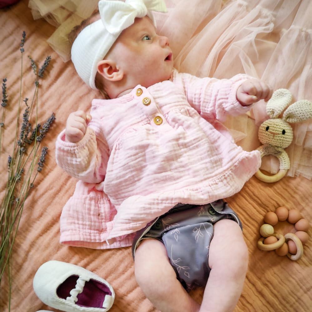 Paquete de 14 Pañales de Tela Todo en Uno Nora - Recién Nacidos