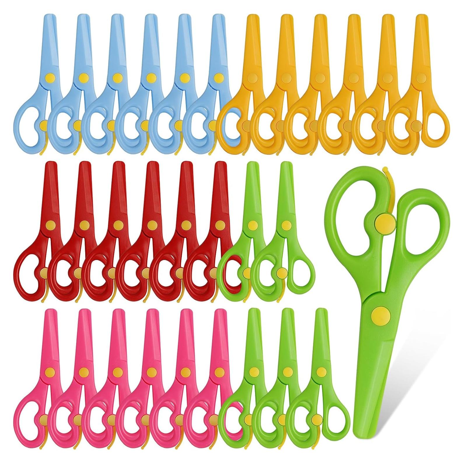 30 Tijeras de Seguridad para Niños Dcocdeely Multicolores