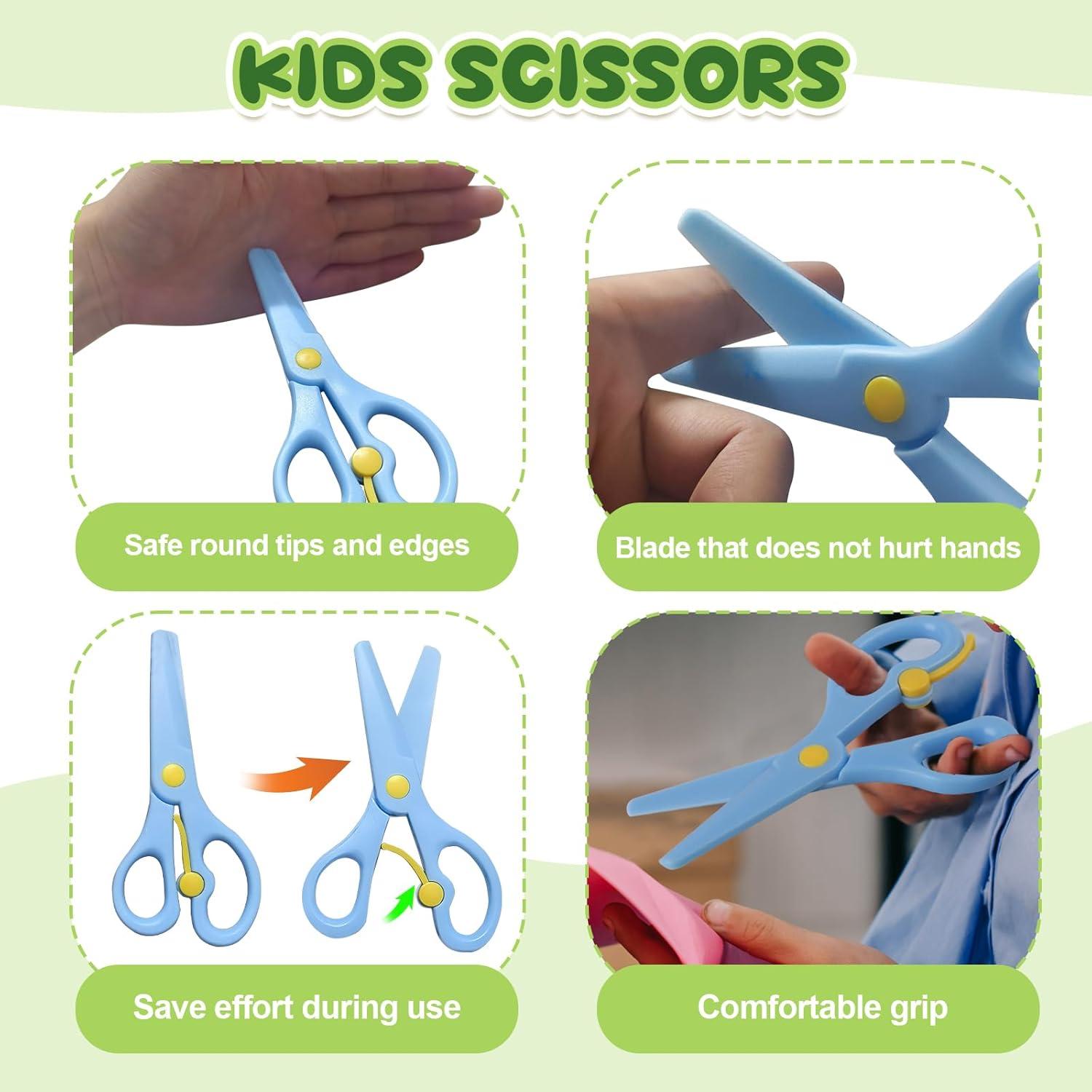 30 Tijeras de Seguridad para Niños Dcocdeely Multicolores