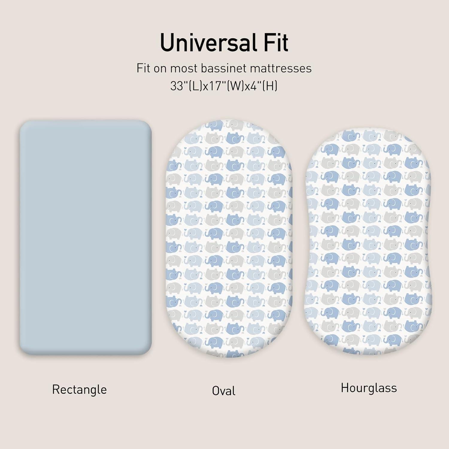 Sábanas Ajustadas para Cuna Gllquen Baby 100% Algodón Orgánico Azul