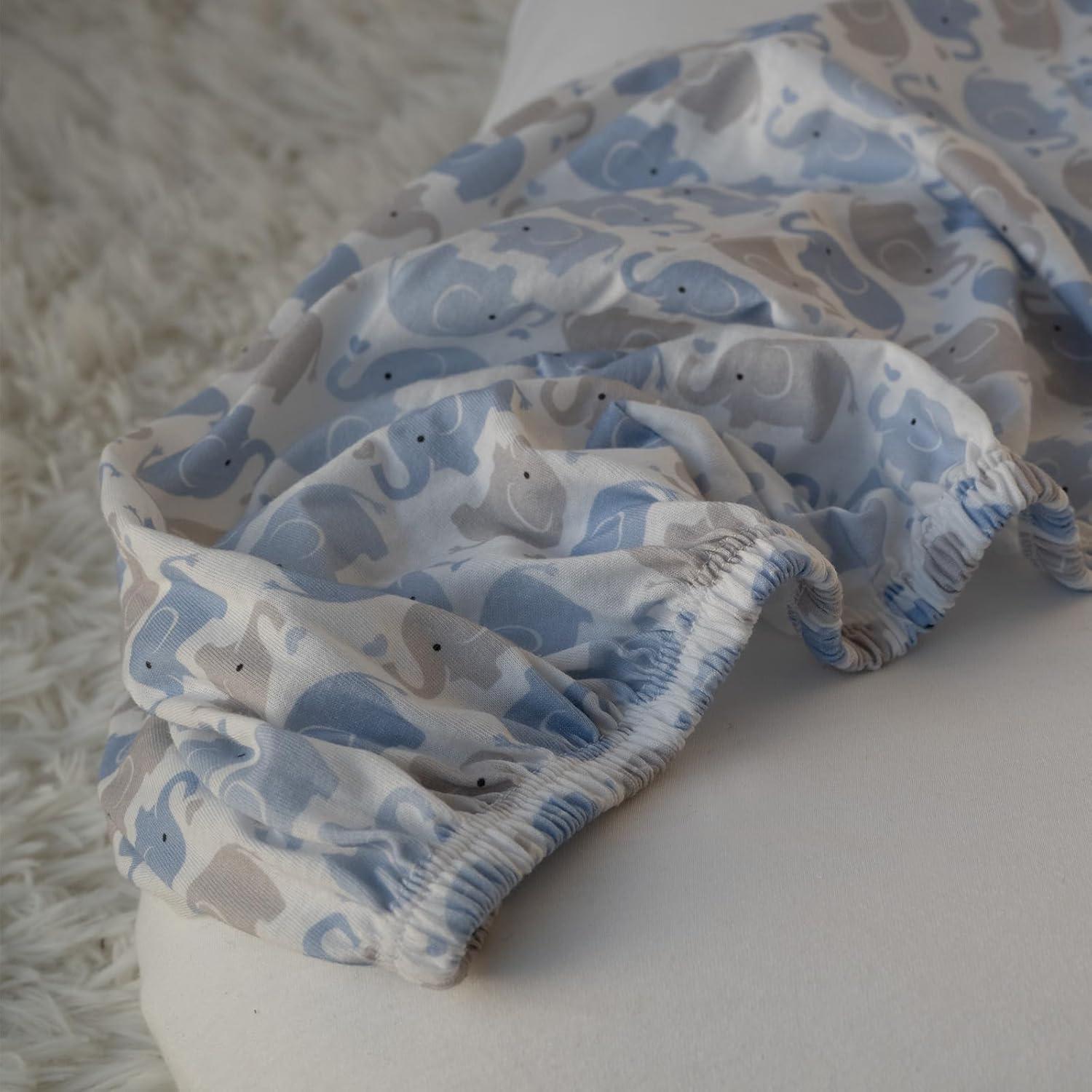 Sábanas Ajustadas para Cuna Gllquen Baby 100% Algodón Orgánico Azul