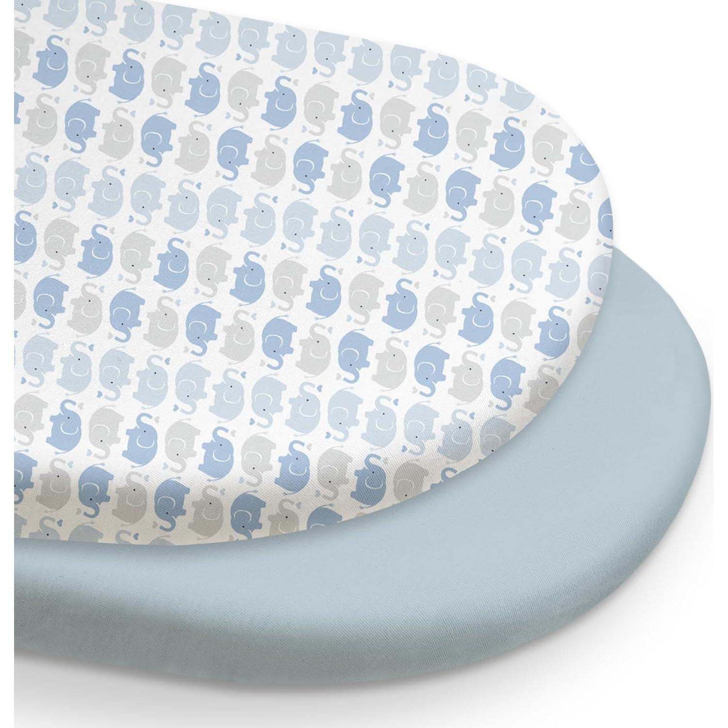 Sábanas Ajustadas para Cuna Gllquen Baby 100% Algodón Orgánico Azul