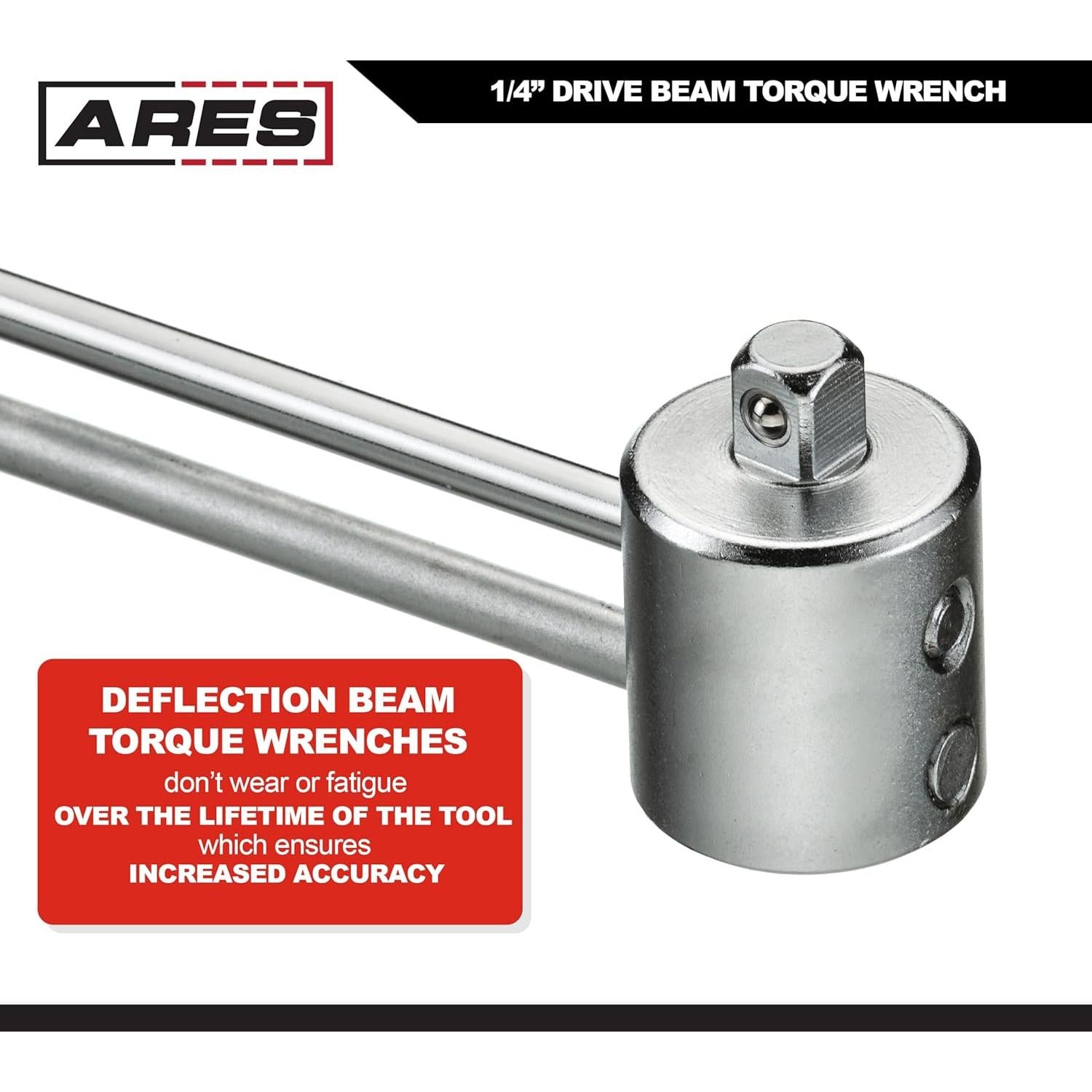 Llave de Torque de Viga ARES 70213 1/4" 0-80 in-lb 0-9 Nm