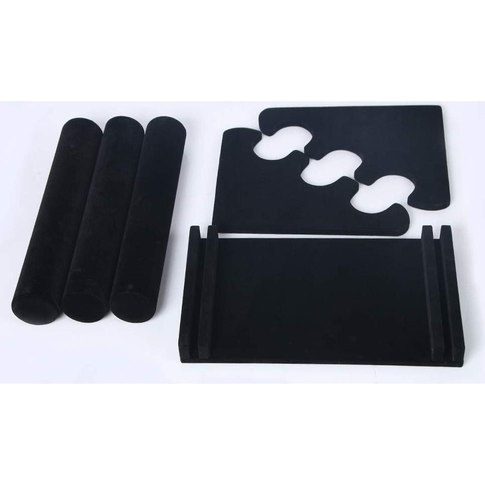 Organizador de Pulseras Coward 3 Niveles Terciopelo Negro 30x18x24.5 cm