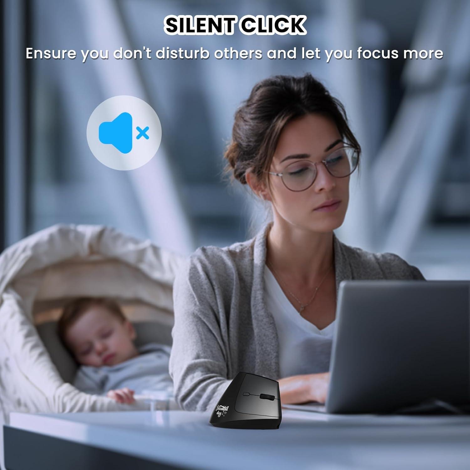 Ratón Inalámbrico A.JAZZ I300 Ergonómico Recargable 800/1200/1600 DPI