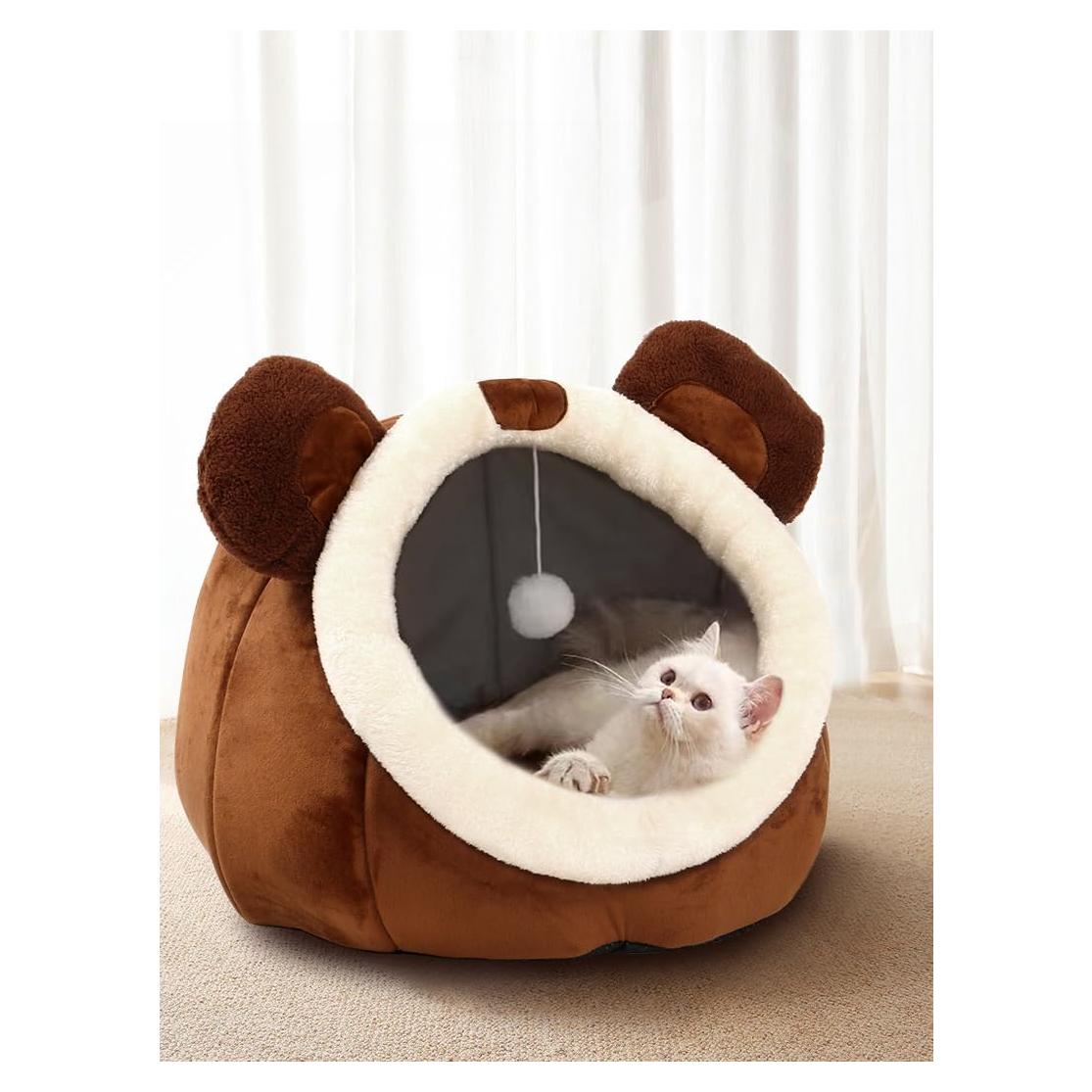 Cama para Gatos Lcybem Cueva Acolchada Desmontable 40x41cm