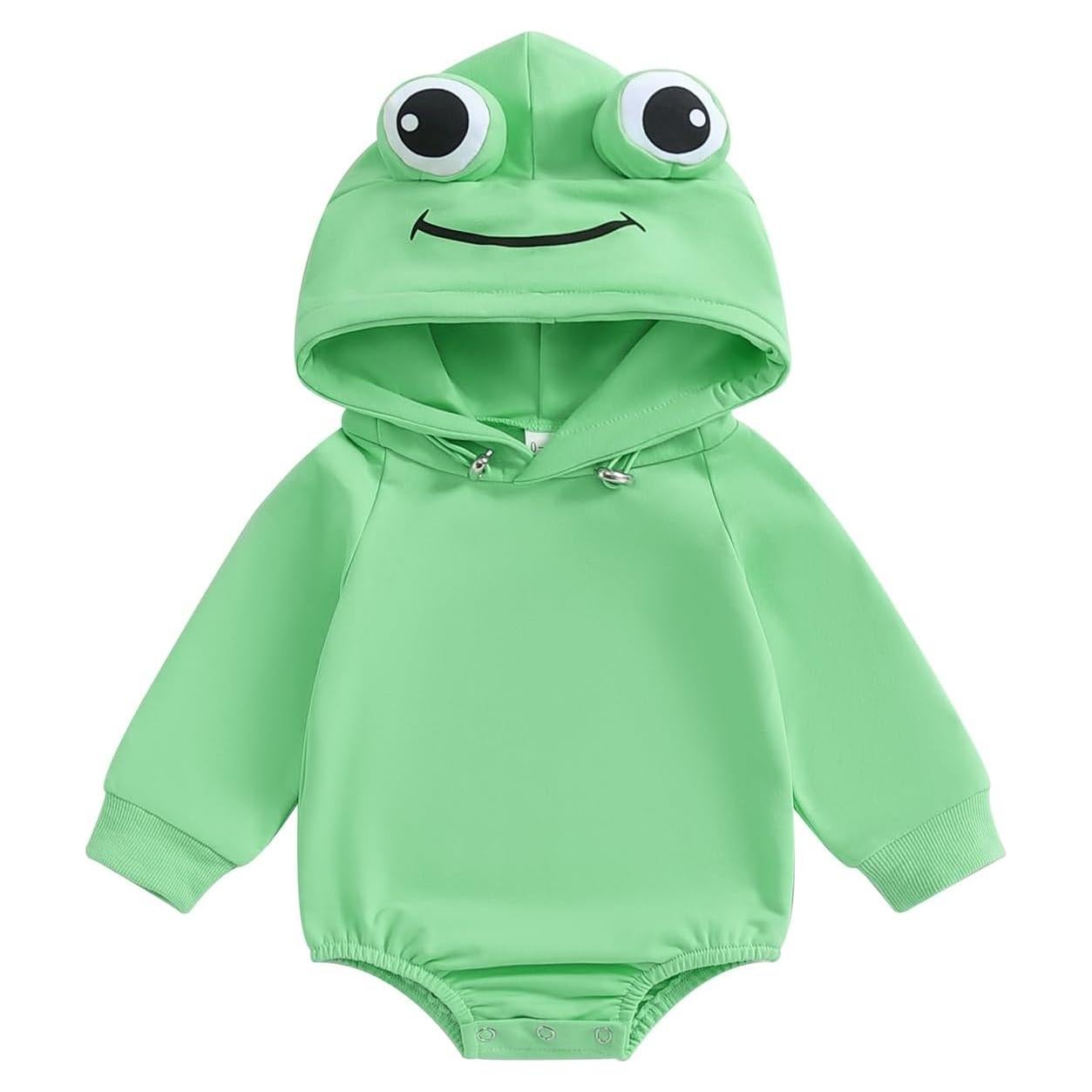 Mono de Rana Verde para Bebé Unisex con Capucha 0-18 Meses