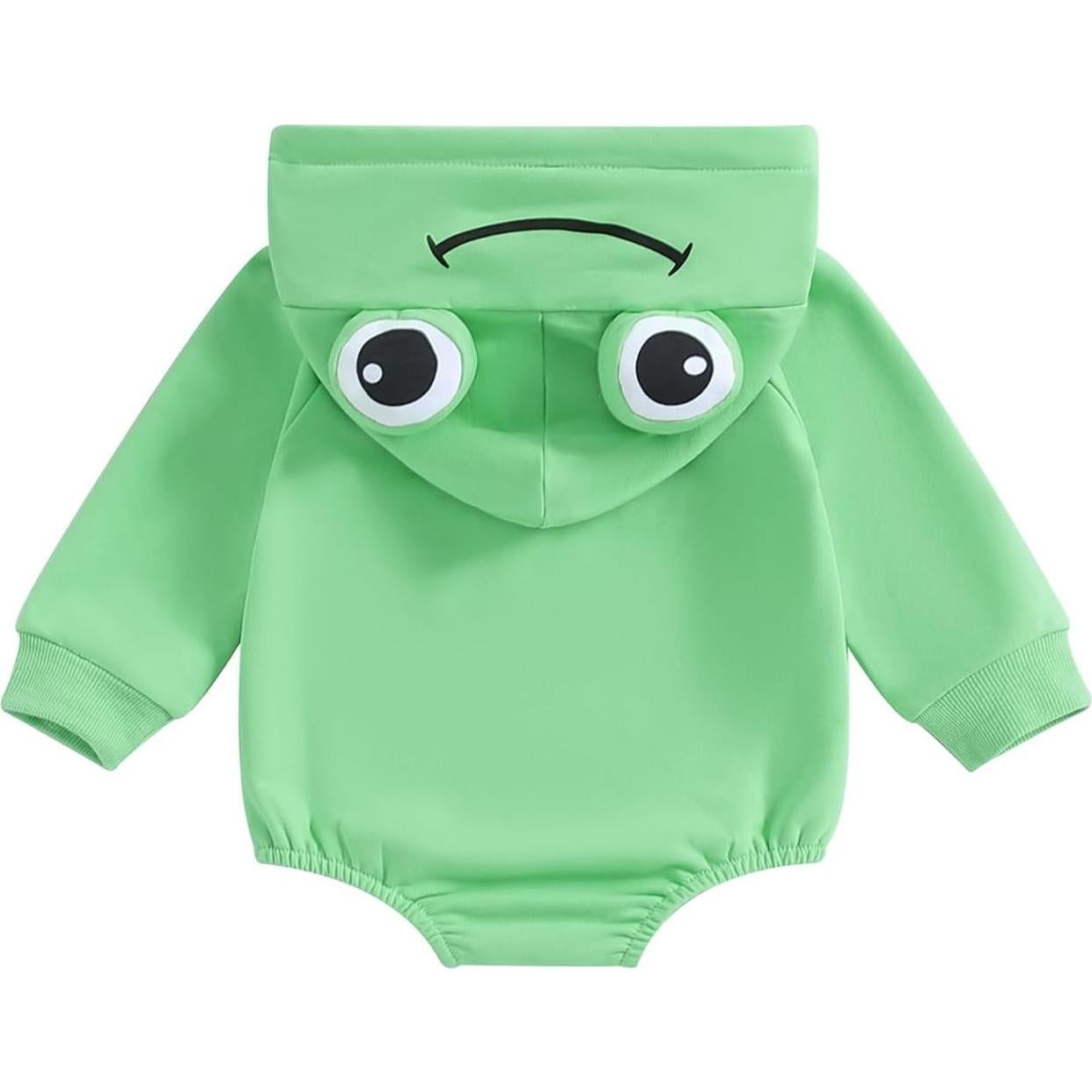Mono de Rana Verde para Bebé Unisex con Capucha 0-18 Meses