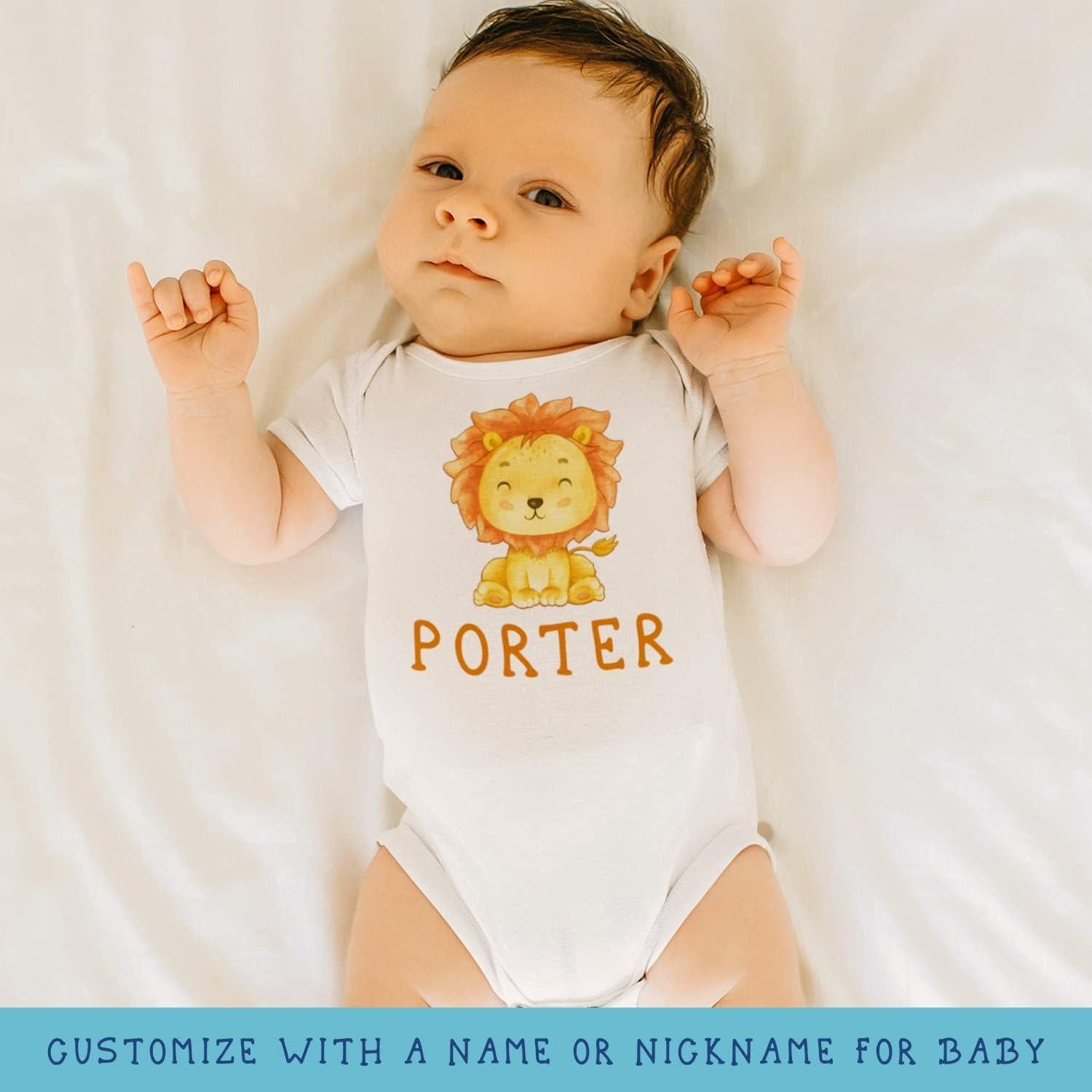 Body Personalizado de León para Bebé - Algodón 0-3 Meses