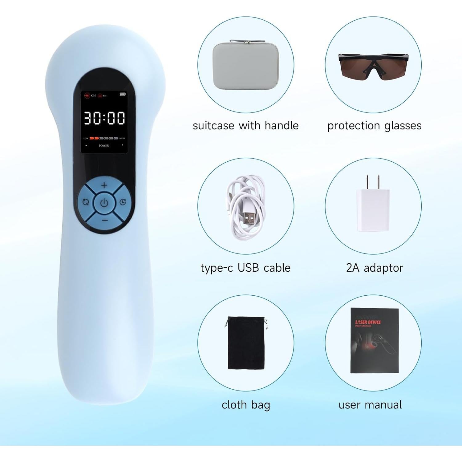 Dispositivo de Terapia con Láser Frío Azilaser 5000mAh para Mascotas