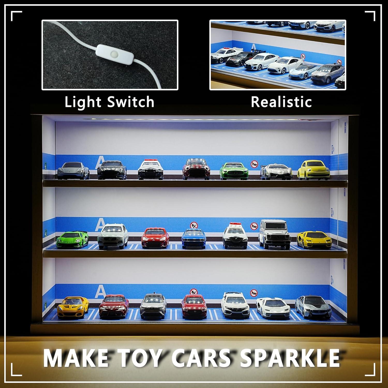 Estuche de Exhibición YYDS para 21 Coches 1/64 LED Acrílico