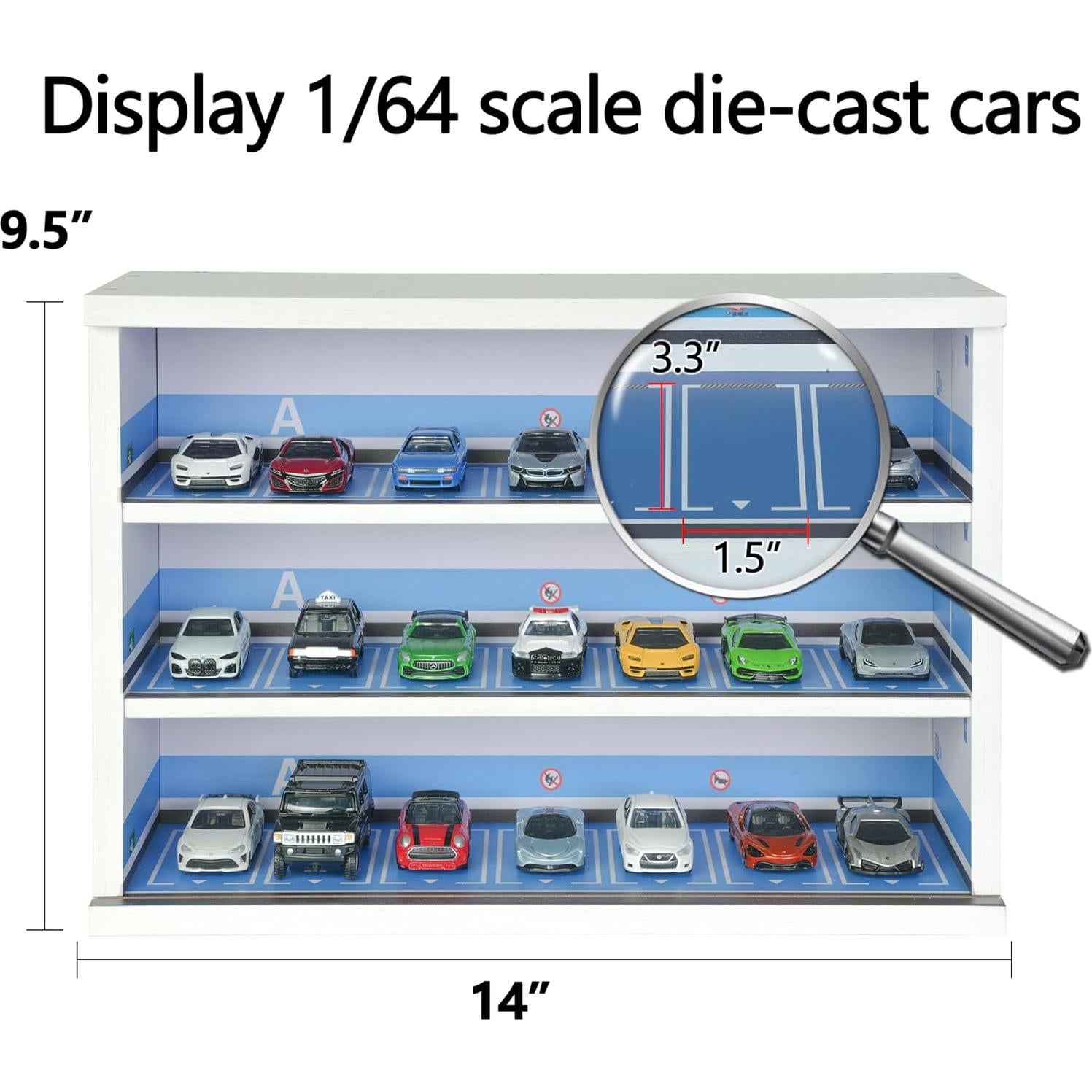 Estuche de Exhibición YYDS para 21 Coches 1/64 LED Acrílico