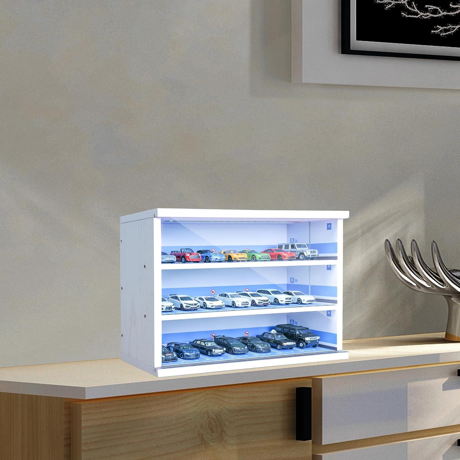 Estuche de Exhibición YYDS para 21 Coches 1/64 LED Acrílico