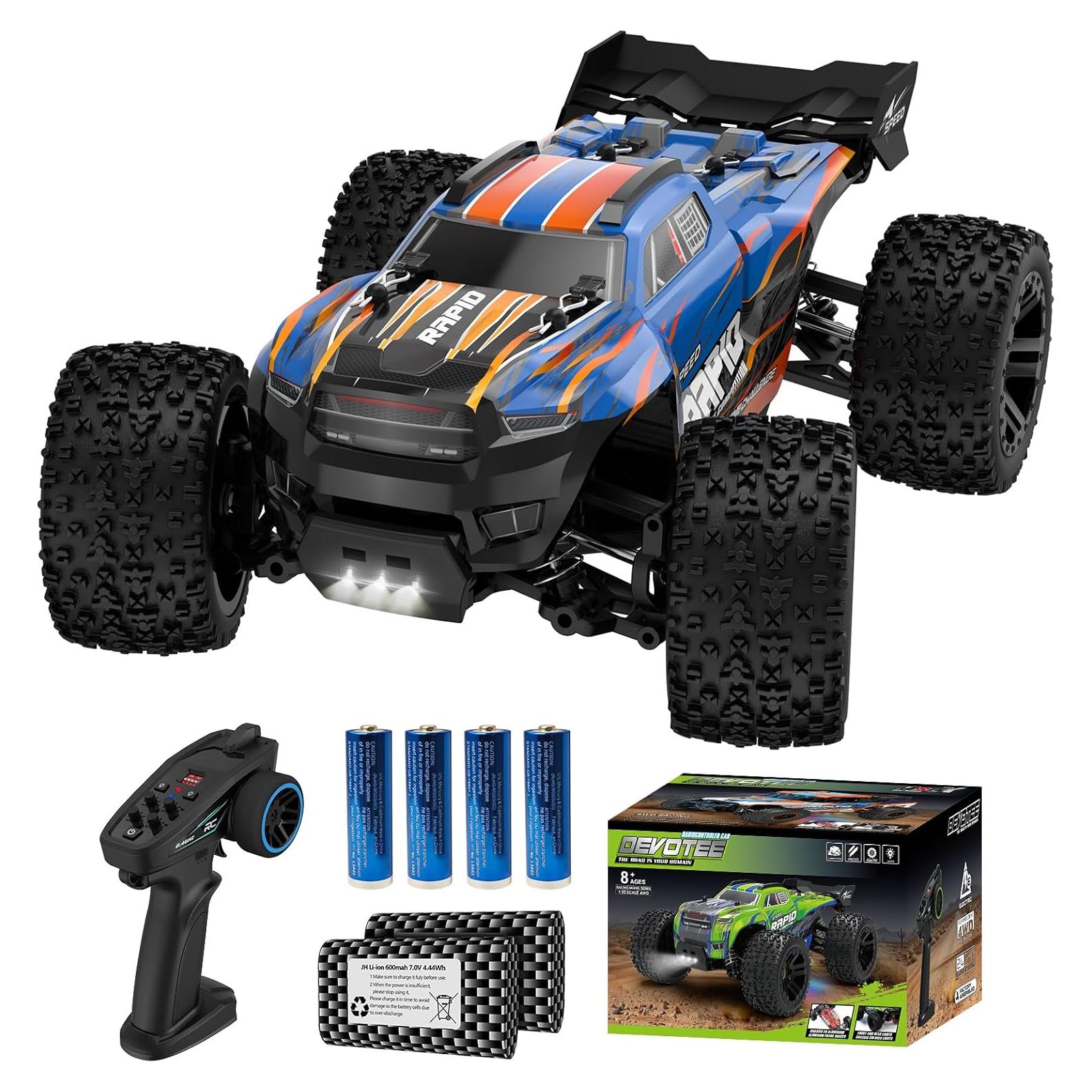 Coche RC Todo Terreno Nikuku 4WD 38 km/h Azul 1:20