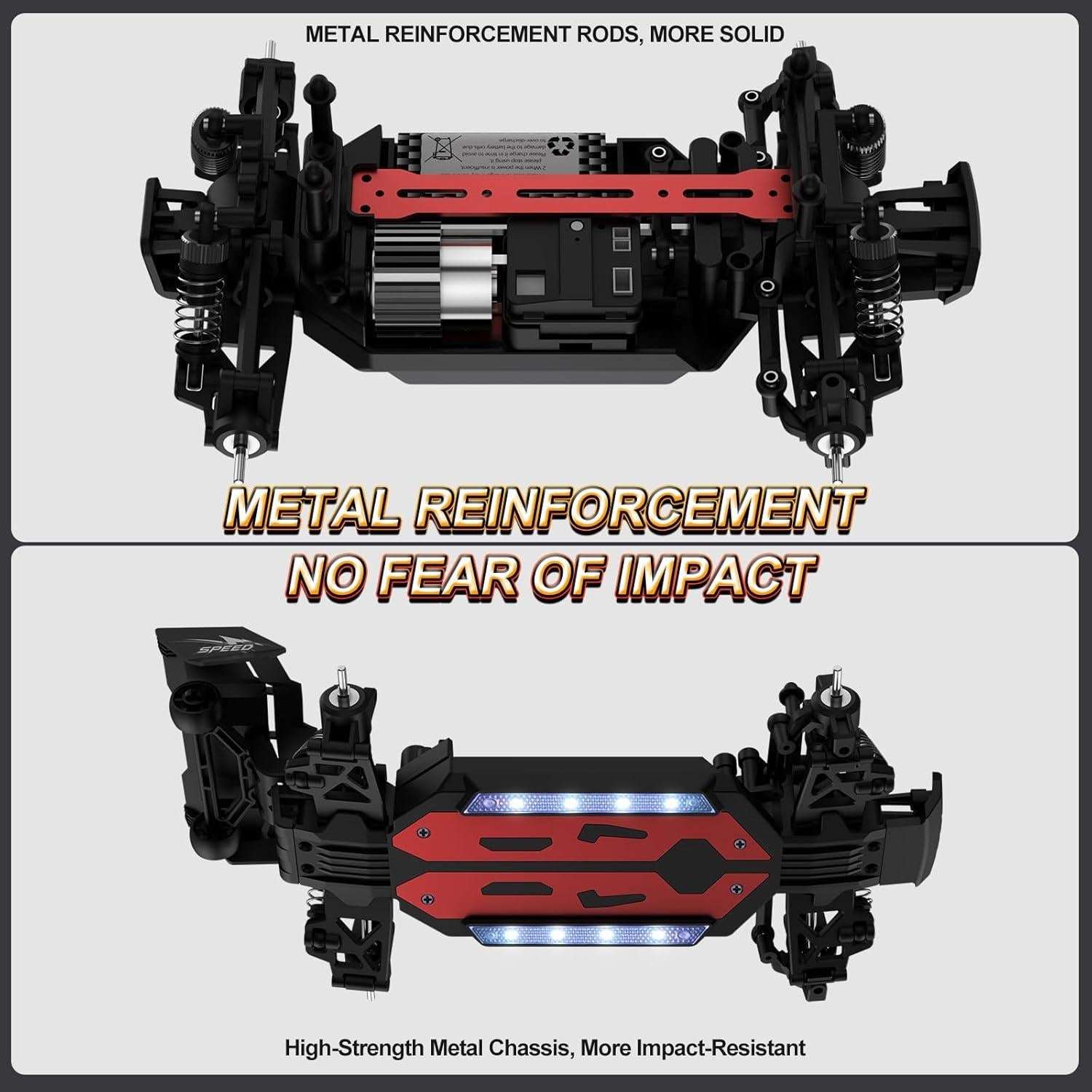 Coche RC Todo Terreno Nikuku 4WD 38 km/h Azul 1:20
