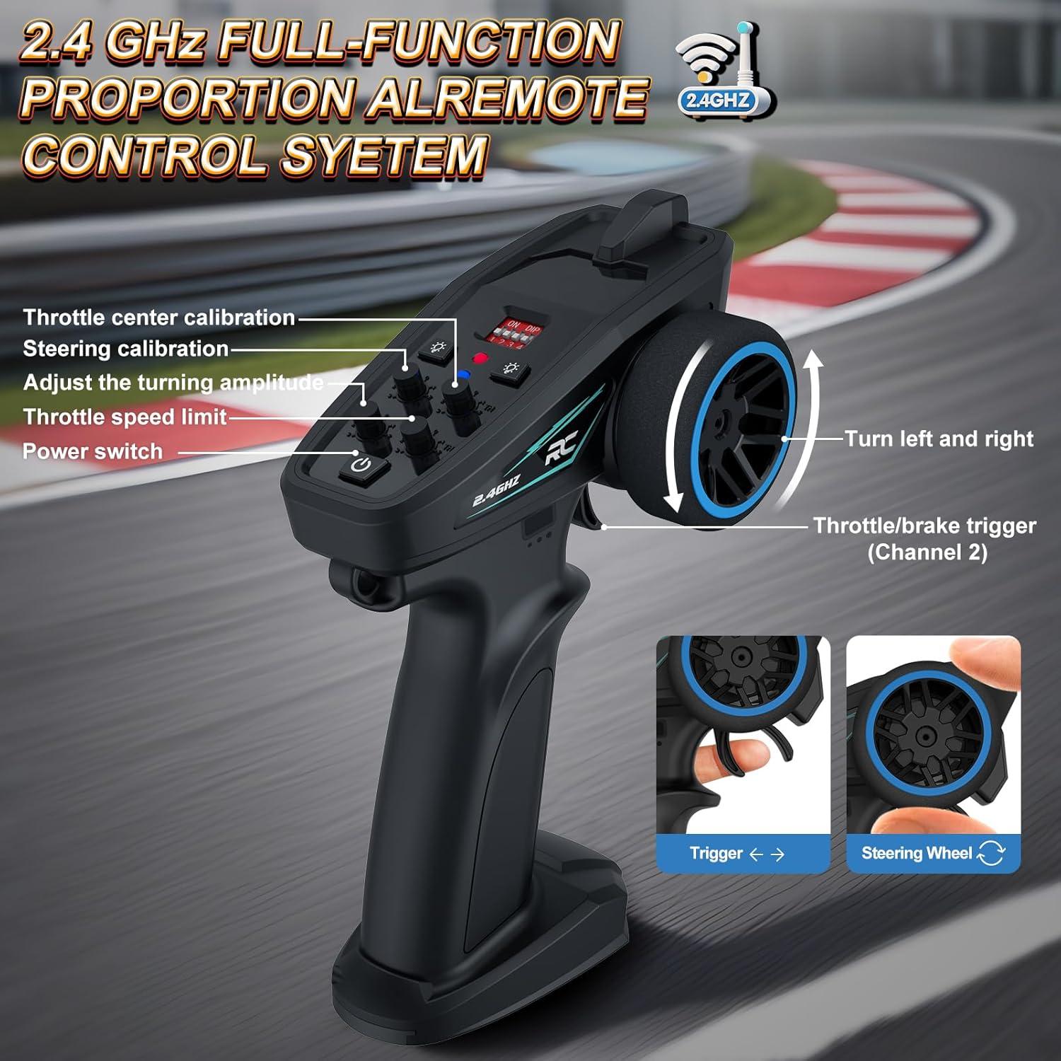 Coche RC Todo Terreno Nikuku 4WD 38 km/h Azul 1:20