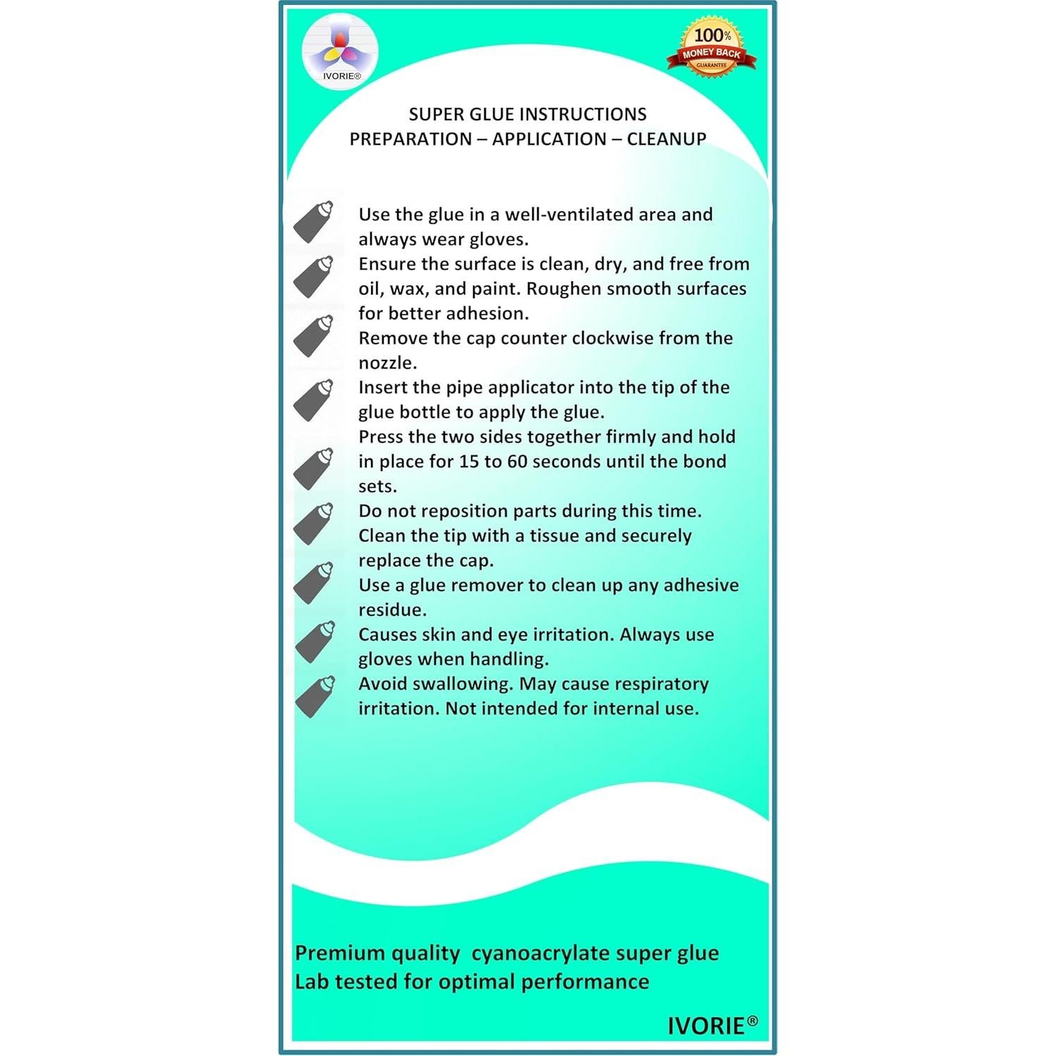 Pegamento Super Adhesivo Cianoacrilato IVORIE 28g - Gel Premium