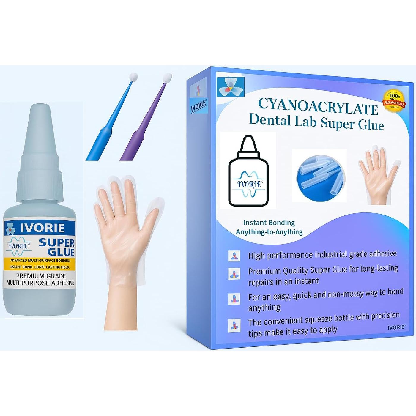 Pegamento Super Adhesivo Cianoacrilato IVORIE 28g - Gel Premium