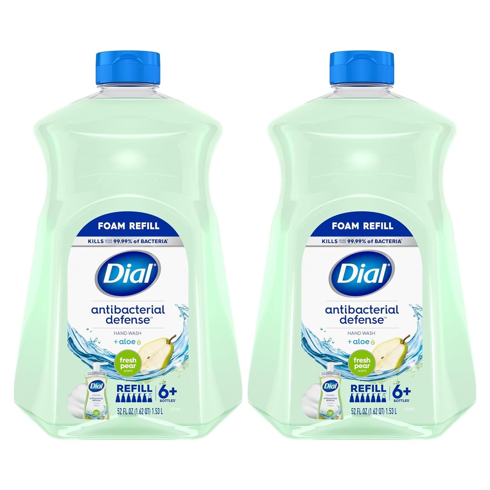 Recarga Jabón de Manos Antibacteriano Dial Pera Fresca 2L