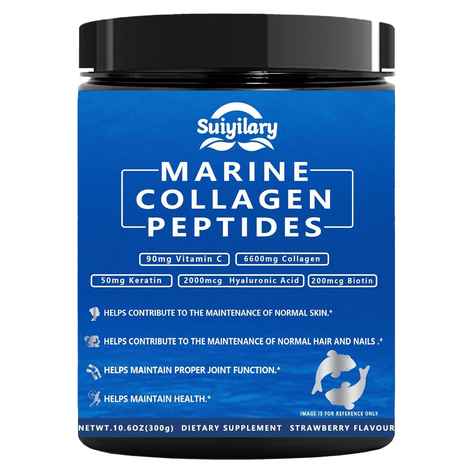 Polvo de Colágeno Marino Suiyilary 300g - Salud Piel, Cabello y Uñas