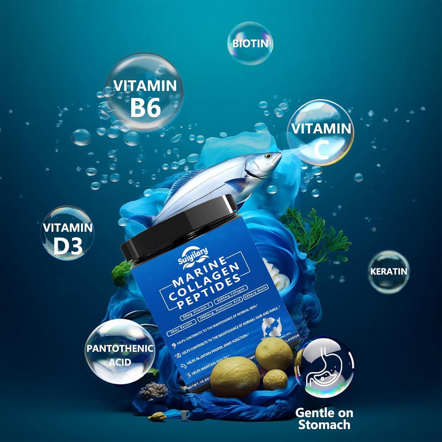 Polvo de Colágeno Marino Suiyilary 300g - Salud Piel, Cabello y Uñas