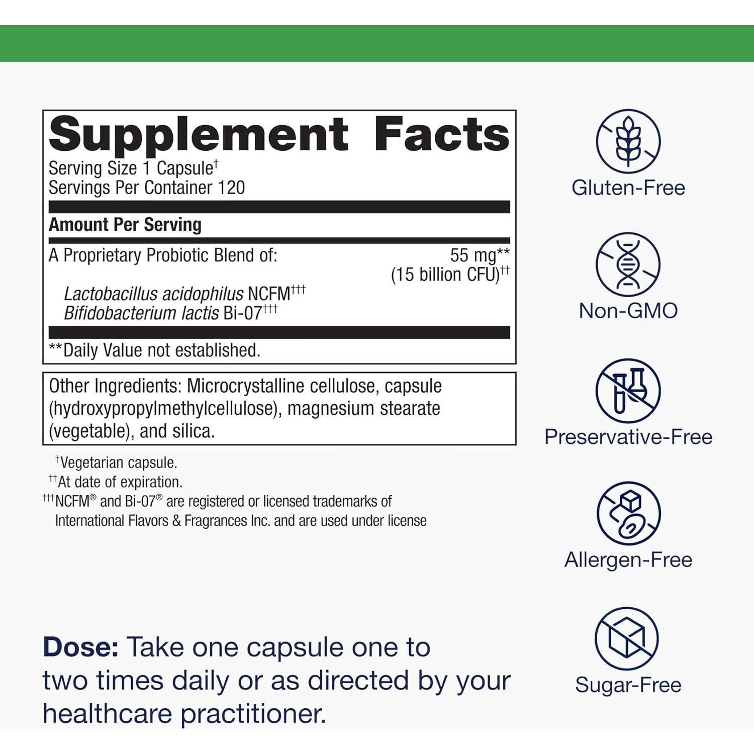 Probiotico Metagenics UltraFlora Balance 30 Cápsulas - Salud Intestinal