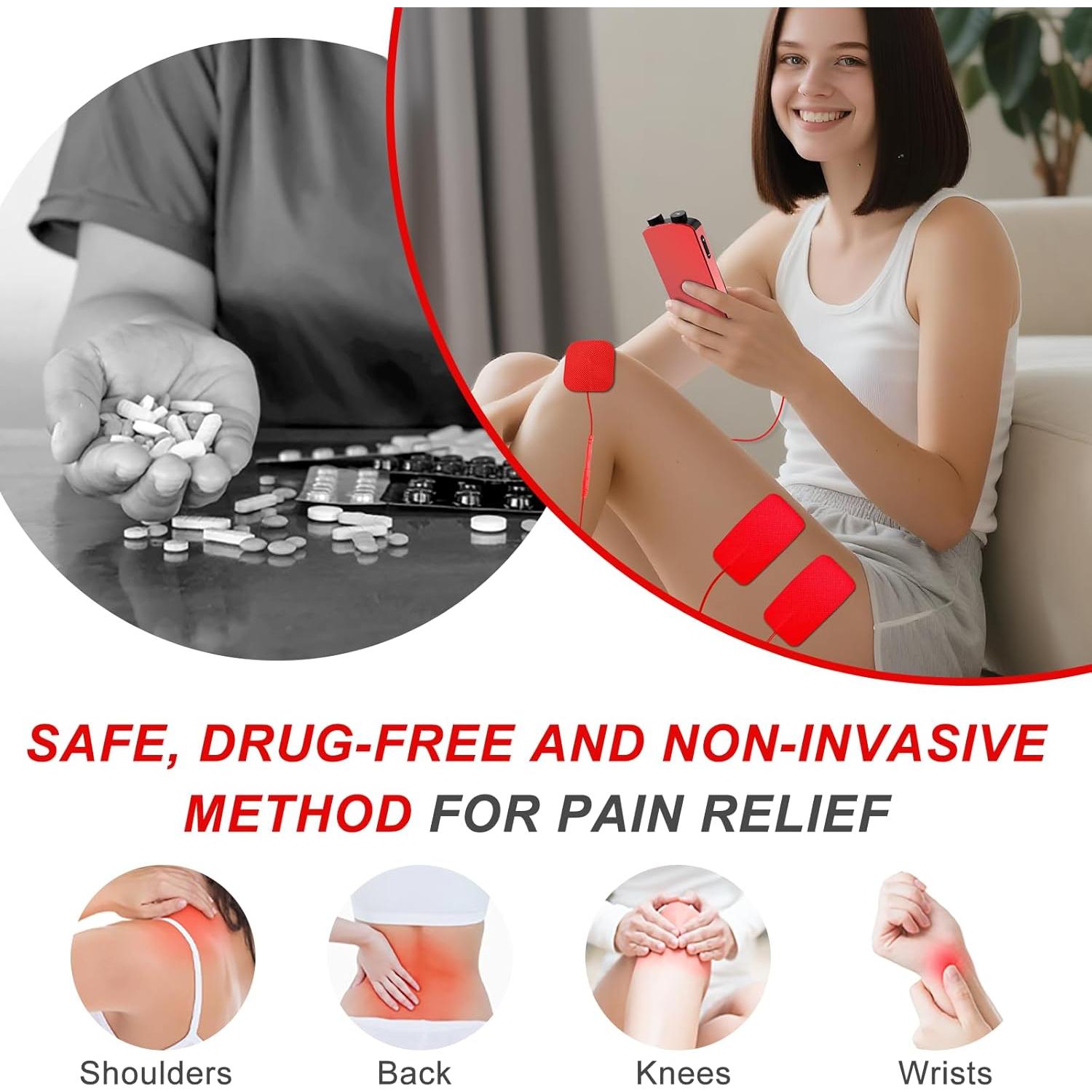 Unidad de Estimulador Muscular TENS EMS Belifu 4 en 1 - 36 Modos